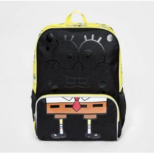 SpongeBob SquarePants Bioworld 16" Backpack Black Yellow